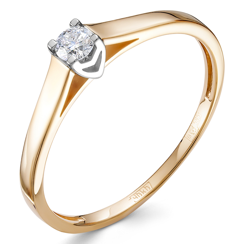 Кольцо, золото, бриллиант, 1-11-1137-101